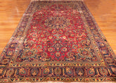 Signed Vintage Khorasan Hand-Knotted Wool Persian Rug